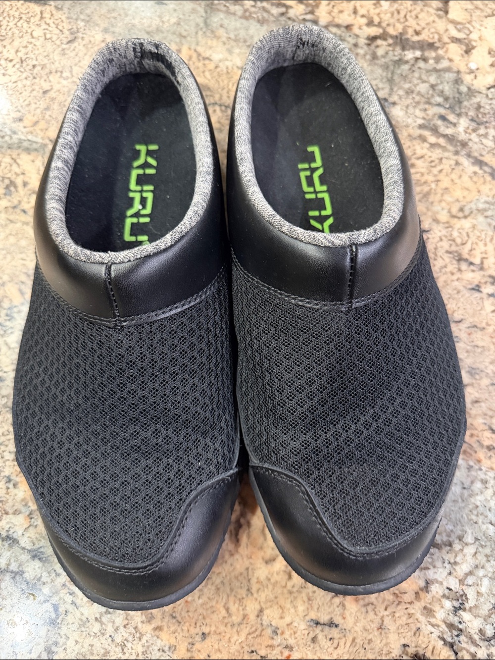 KURU Women’s Black Mesh Slip-On Clogs